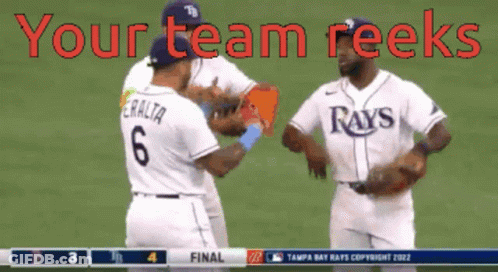 Tampa Bay Rays Baseball Player In White Jersey GIF