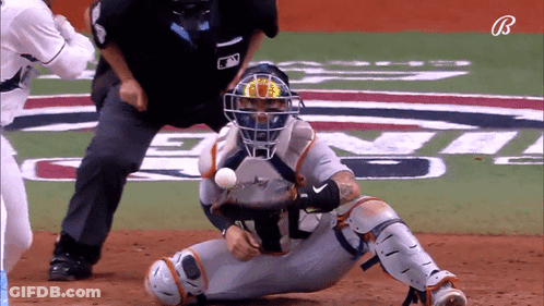 Tampa Bay Rays Player #6 Talks To Another GIF