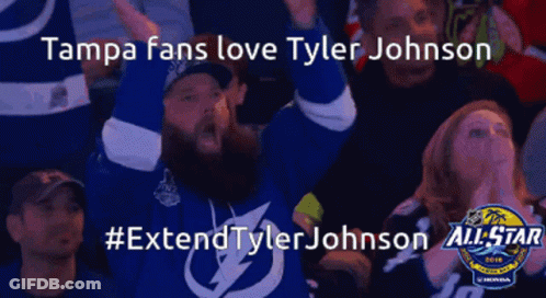 Tampa Fans Love Tyler Johnson And #Extendtyler Johnson GIF