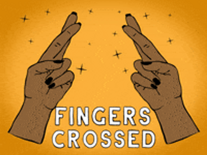 Tan Skin Finger Crossed GIF