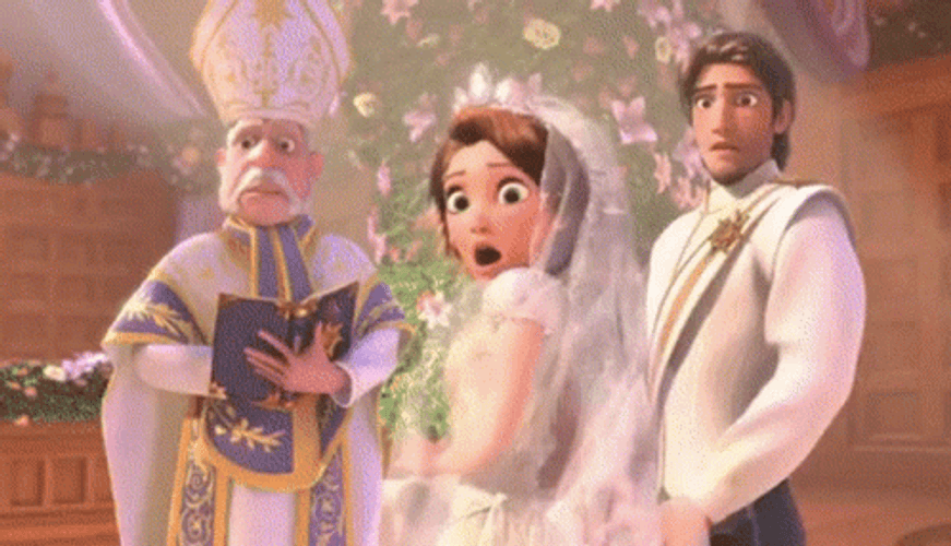 Tangled Flynn Rider And Rapunzel Wedding GIF