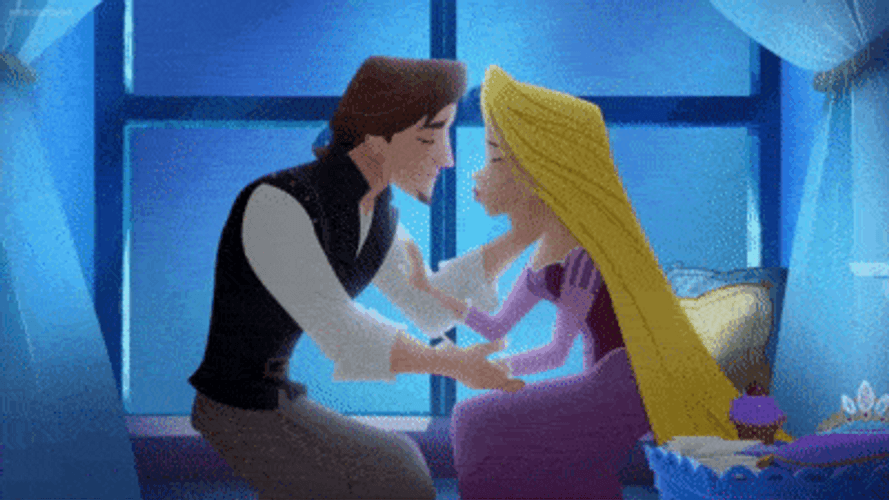 Tangled Kissing Scene GIF