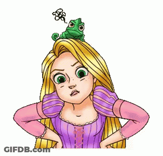 Tangled Rapunzel And Pascal Mad GIF