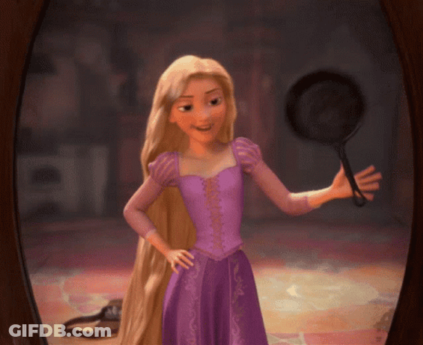 Tangled Rapunzel Playing With Pan GIF
