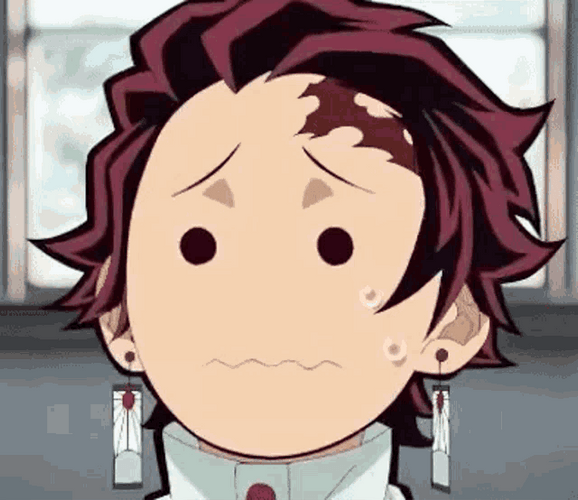 Tanjiro Cute Shaky Lips GIF