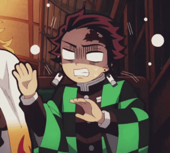 Tanjiro Funny Nervous Talk GIF
