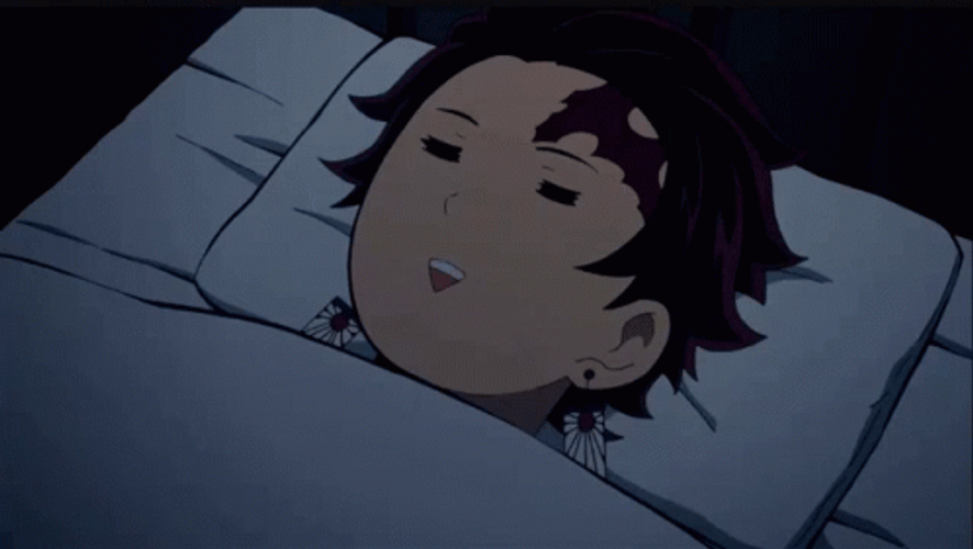 Tanjiro Funny Wake Up GIF