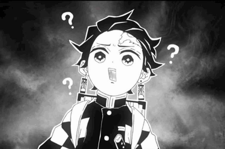 Tanjiro Question Marks GIF