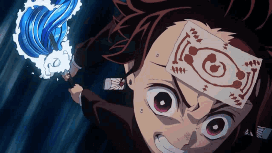 Tanjiro Twisting Whirlpool GIF