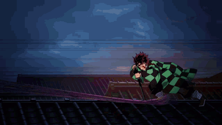 Tanjiro Vs Daki Battle GIF