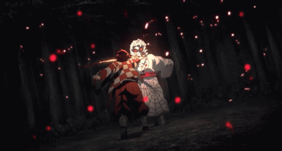 Tanjiro Vs Rui Final Battle GIF