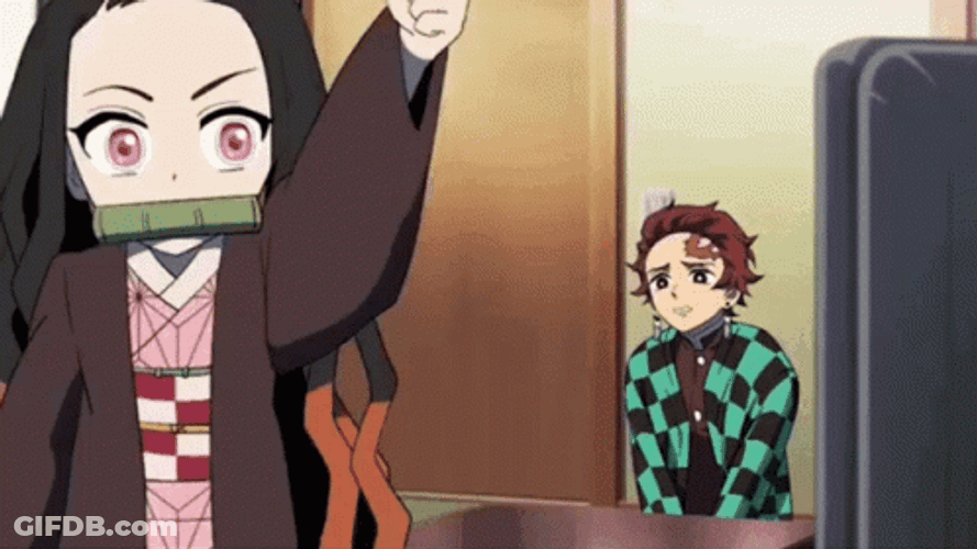 Tanjiro Watching Nezuko Dance GIF