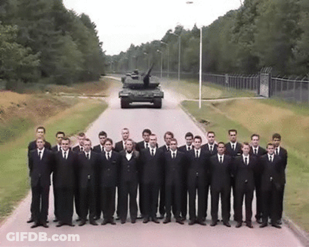 Tank Breaks With Dutch Armys GIF
