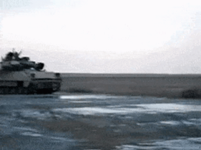 Tank Drifting Sideways GIF