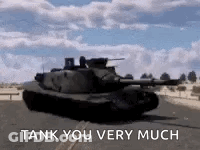 Tank Driving With Tank You Very Much GIF