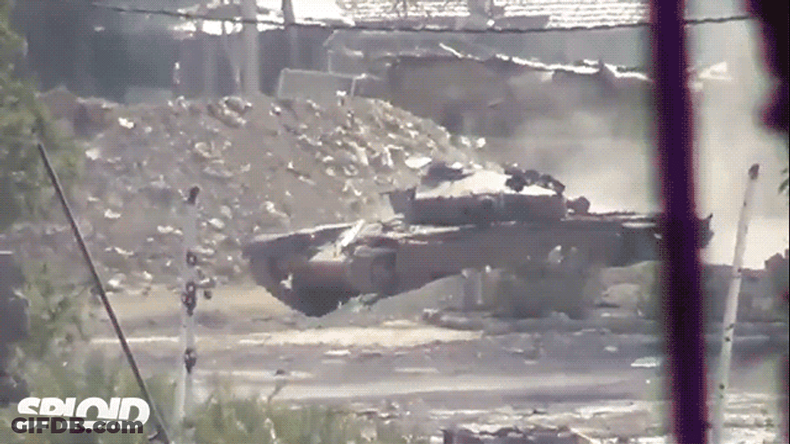 Tank Explode War Clip GIF
