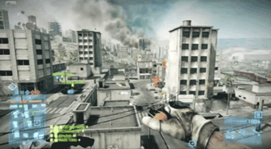Tank Moving On Building GIF