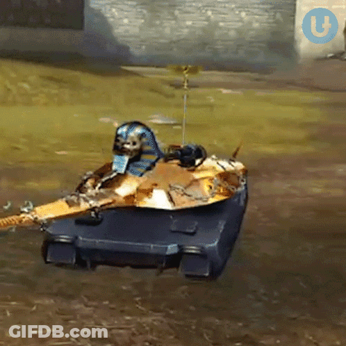 Tank With Skeleton And T GIF