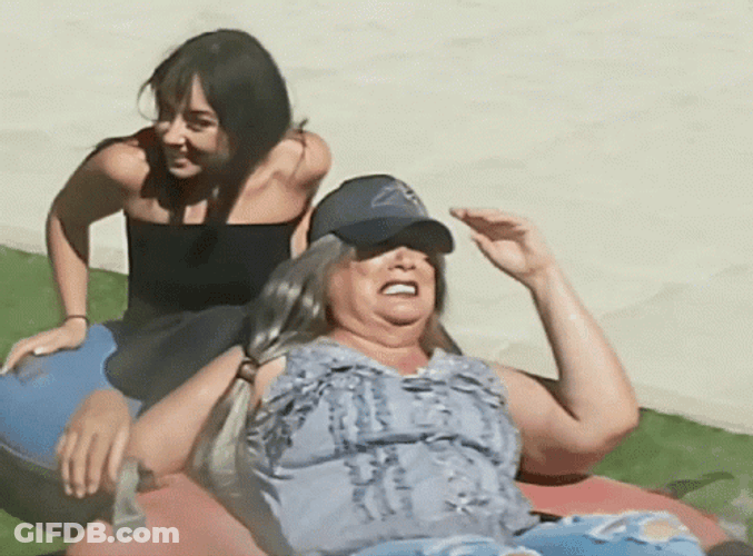 Tanning But Frustrated Lady GIF