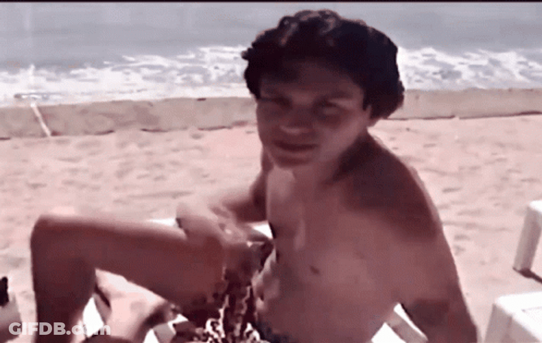 Tanning Huddy Lies Down GIF