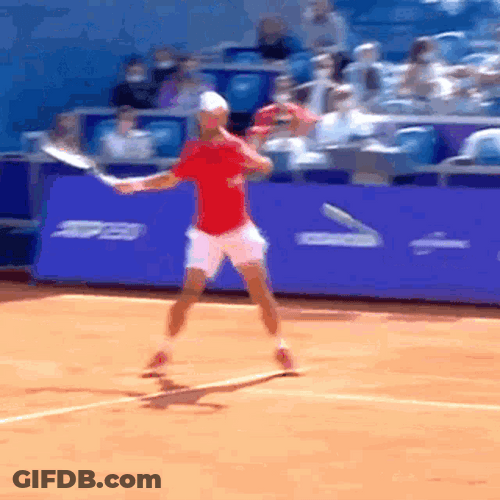 Tantrum Angry Tennis Player Breaking Racket GIF