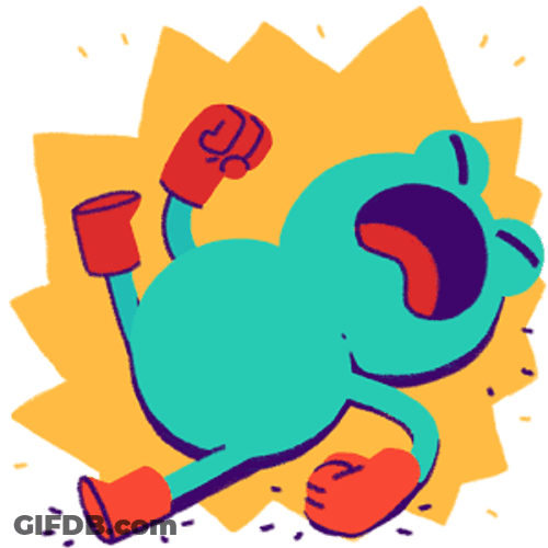 Tantrum Crying Frog Cartoon GIF