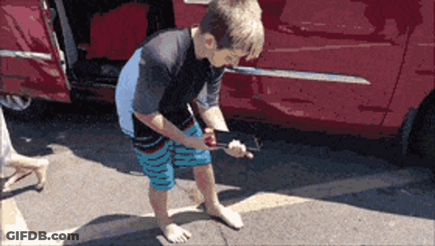 Tantrum Kids Throwing Phone Away GIF