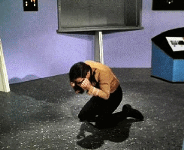 Tantrum Star Trek Punching Floor GIF