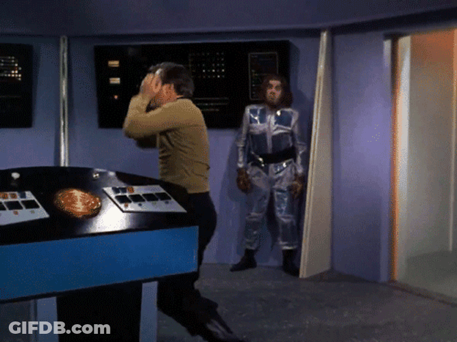 Tantrum Walk Away Face Palm Star Trek GIF