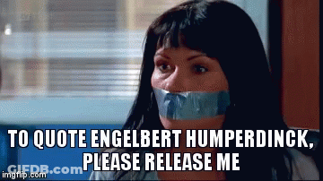 Taped Mouth Woman Engelbert Humperdinck Please Release Me GIF