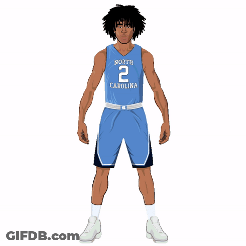 Tar Heels Basketball Player Jersey Two GIF