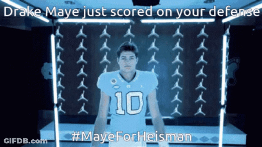 Tar Heels Football Player Arms Up GIF