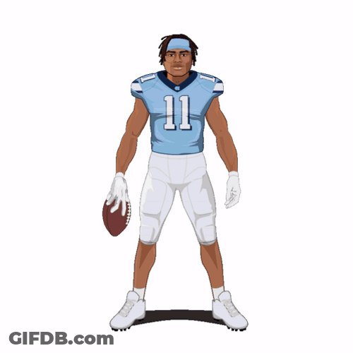 Tar Heels Football Player Drop Ball GIF