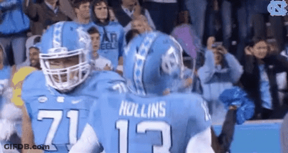 Tar Heels Football Player Jumping GIF