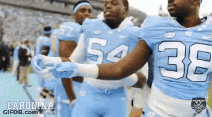 Tar Heels Football Player Sign GIF