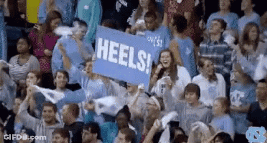 Tar Heels Football Supporters On Hype GIF