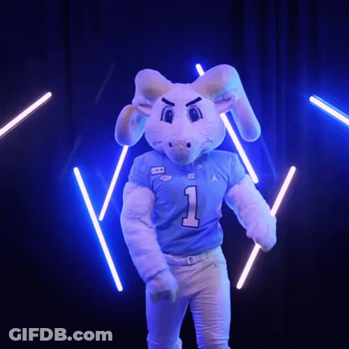 Tar Heels Rameses Can't Hear You GIF