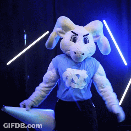 Tar Heels Rameses Cone Horn GIF