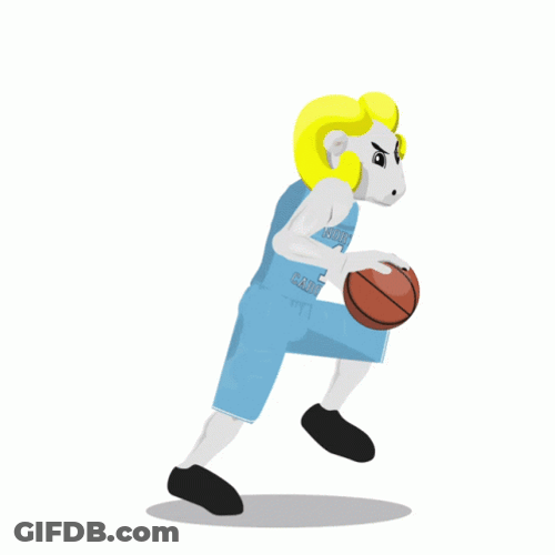 Tar Heels Rameses Dribbling Shooting GIF