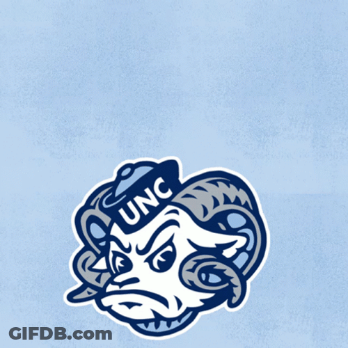 Tar Heels Rameses Head GIF