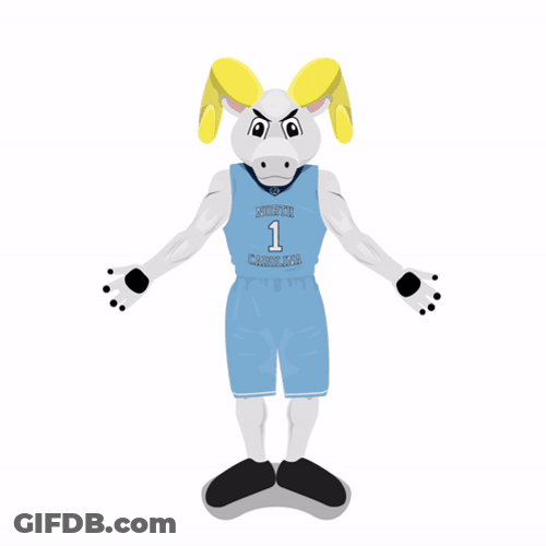 Tar Heels Rameses High Jump GIF