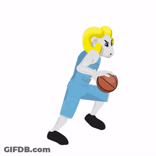 Tar Heels Rameses Slam Dunk GIF