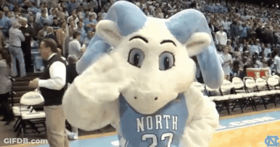 Tar Heels Rameses Waving Hello GIF