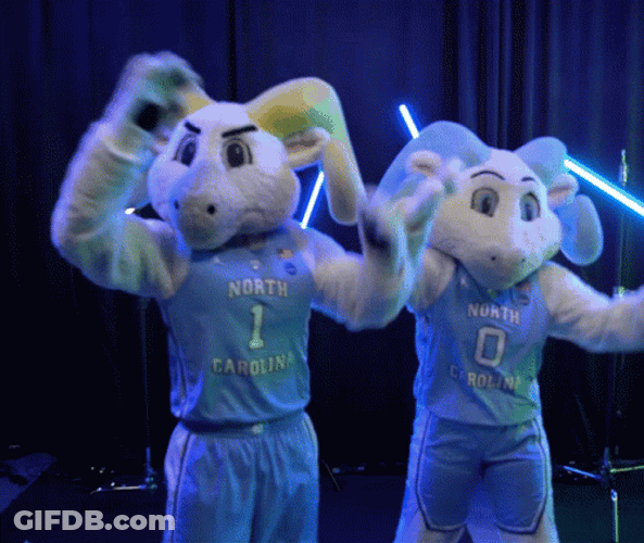 Tar Heels Two Rameses Dancing GIF