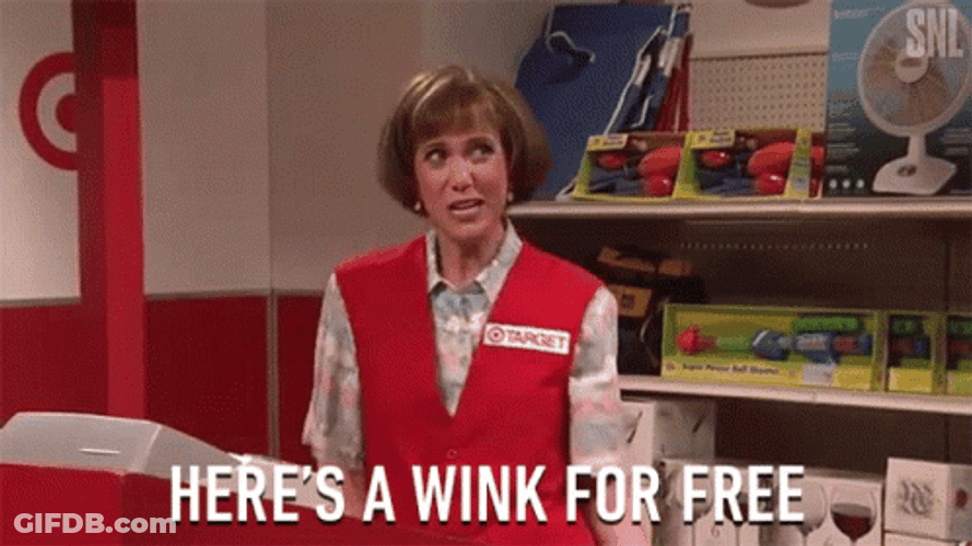 Target Lady Free Winks GIF