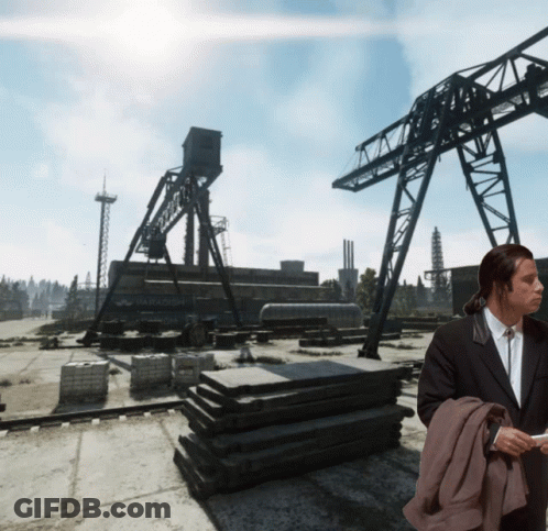 Tarkov Travolta Confused Customs GIF