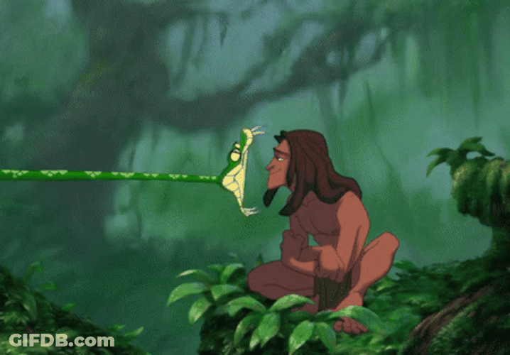 Tarzan Animated Movie Snake Bite GIF