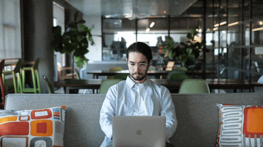 Task Completed Guy Closing Laptop GIF