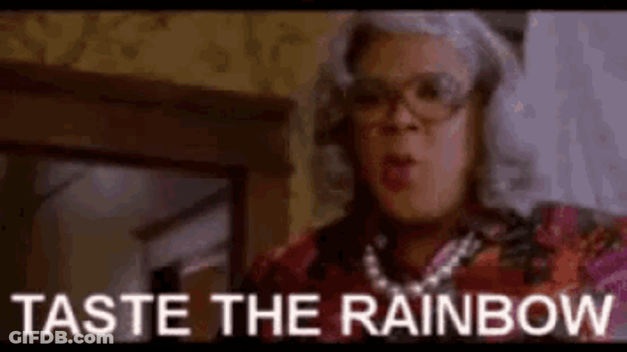 Taste The Rainbow Madea GIF