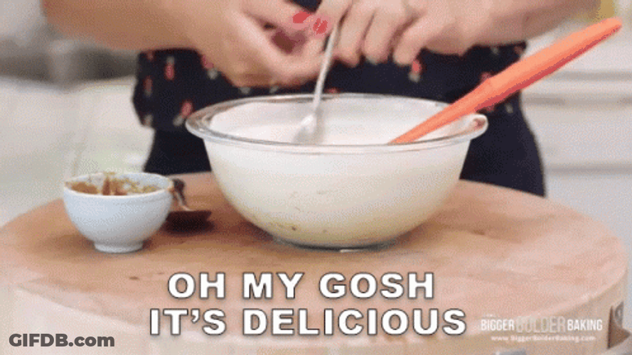 Tasting The Batter Baking GIF